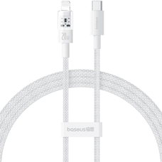 Baseus - Gem adatkábel (P10373001211-00) - USB-C - Lightning, Gyors töltés 20W, 1m - Holdfehér