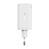 Baseus - Fali töltő GaN (P10162701213-00) - 2x USB, 2x Type-C, 65W, Type-C to Type-C kábellel - Fehér - 1. kép