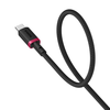 Baseus - Dura sorozatú adatkábel (P10377802U01-03) - USB-ről Type-C-re, Gyors töltés, 60W, 480Mbps, nejlon, 2m - Piros / Fekete - 2. kép