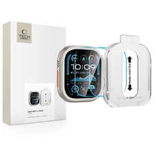 Apple Watch Ultra 1/2 (49 mm) Edzett Üveg Tech-protect Easy Set+ 2-csomag Átlátszó üvegfólia