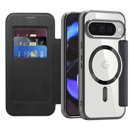 Google Pixel 10 / 10 Pro - Techsuit SmartMag Könyvtok - Fekete tok Google Pixel 10 / 10 Pro - Techsuit SmartMag Könyvtok - Fekete tok