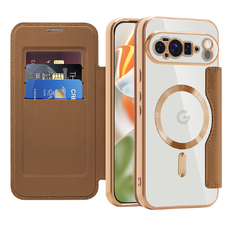 Google Pixel 10 Pro XL - Techsuit - SmartMag Könyvtok - Barna tok