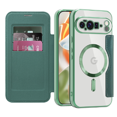 Okos mágneses könyvtok - Google Pixel 10 Pro XL - Zöld - Techsuit tok