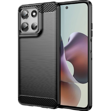 Motorola Moto G56 - Techsuit - karbon szilikon tok - fekete
