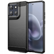 Motorola Moto G86 - Techsuit - Carbon Silicone - Fekete tok