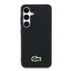 Lacoste Iconic Petit Pique Szövött Logós MagSafe Samsung Galaxy S25 tok Fekete - 1. kép