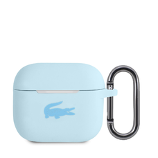 Lacoste Liquid Silicone Fényes Logó Nyomtatás Tok AirPods 3-hoz Kék