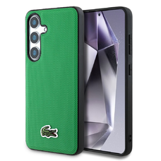 Lacoste Iconic Petit Pique Szövött Logós MagSafe Tok Samsung Galaxy S25 Zöld tok