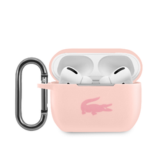 Lacoste Liquid Silicone fényes logómintás AirPods Pro tok rózsaszín