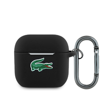 Lacoste Liquid Silicone Croc Logó AirPods 4 tok fekete