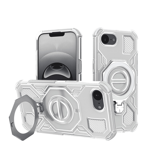 iPhone 16e tok - Techsuit Carbon Shield PRO - Fehér Átlátszó.