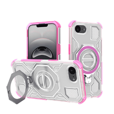iPhone 16e tok - Techsuit - Carbon Shield PRO - Rózsaszín Átlátszó