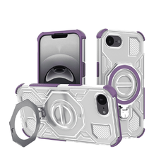 iPhone 16e - Techsuit - Carbon Shield PRO - Lila Átlátszó tok