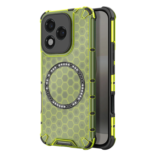 Techsuit - HoneyComb Shield MagSafe kompatibilis tok - Honor 400 Lite - Lime Zöld Techsuit - HoneyComb Shield MagSafe kompatibilis tok - Honor 400 Lite - Lime Zöld