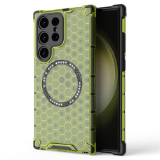  Samsung Galaxy S25 Ultra Lime Zöld MagSafe Techsuit HoneyComb Shield tok