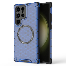  Samsung Galaxy S25 Ultra Kék Techsuit HoneyComb Shield MagSafe tok