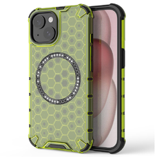 iPhone 14 - Techsuit - HoneyComb Shield MagSafe - Limezöld tok