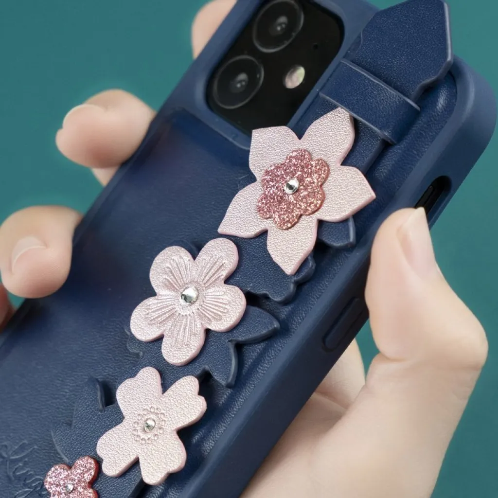 iPhone 12 mini Kingxbar Sweet Series Swarovski kristállyal dekorált tok zöld - 8