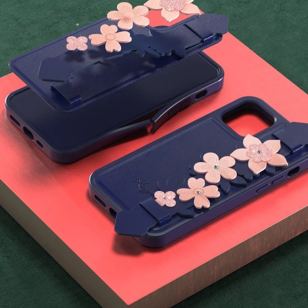 iPhone 12 mini Kingxbar Sweet Series Swarovski kristállyal dekorált tok zöld - 9