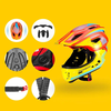 Rockbros TT-32SOYB-S children's bicycle helmet with detachable chinbar, size S - yellow-orange - 2. kép