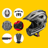 Rockbros TT-32SBTG-S children's bicycle helmet with removable chinbar, size S - gray - 2. kép