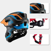 Rockbros TT-32SOBL-M children's bicycle helmet with removable chinbar, size M - black and orange - 1. kép