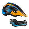 Rockbros TT-32SOBL-M children's bicycle helmet with removable chinbar, size M - black and orange - 4. kép