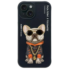 Nimmy Glasses Cool Dog iPhone 15 tok - Fekete