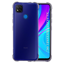  Xiaomi Redmi 9C / Redmi 9C NFC - Ütésálló áttetsző szilikon tok - Füstfekete