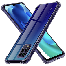  Xiaomi Mi 10 Lite - Ütésálló Átlátszó Szilikontok - Füstfekete - Techsuit. tok