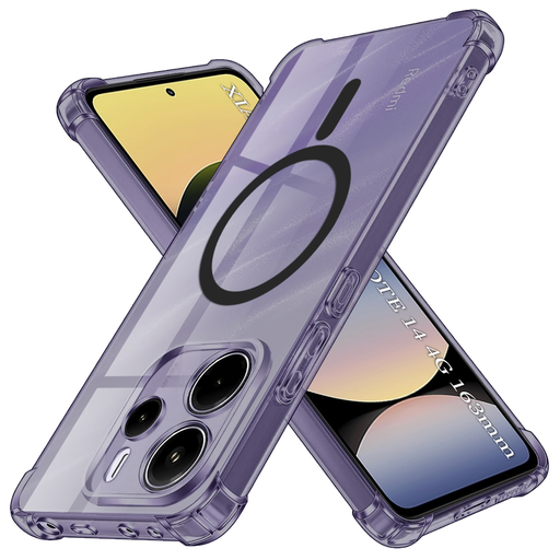 Xiaomi Redmi Note 14 4G (Standard) - Techsuit - Ütésálló Átlátszó Szilikon MagSafe Tok - Füst Fekete tok Xiaomi Redmi Note 14 4G (Standard) - Techsuit - Ütésálló Átlátszó Szilikon MagSafe Tok - Füst Fekete tok