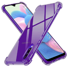  Samsung Galaxy A30s / A50 / A50s - Techsuit - Ütésálló Átlátszó Szilikon - Füstfekete. tok