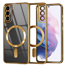 Techsuit - Samsung Galaxy S21 Plus 5G - Luxury Crystal MagSafe - Arany tok