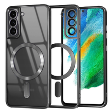 Samsung Galaxy S21 FE 5G Luxus Kristály MagSafe Tok - Fekete (Techsuit) tok
