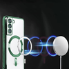 Samsung Galaxy S21 FE 5G Luxus Kristály MagSafe Tok - Fekete (Techsuit) tok - 2. kép