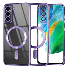 Samsung Galaxy S21 FE 5G - Techsuit - Luxus Kristály MagSafe - Világos Lila tok