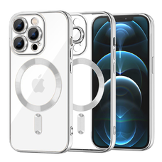 iPhone 12 Pro Max - Techsuit - Luxury Crystal MagSafe - Ezüst tok