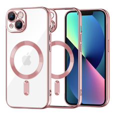 iPhone 13 - Techsuit - Luxus kristály MagSafe tok - Rózsaszín