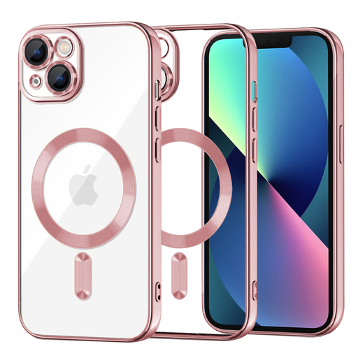 iPhone 13 - Techsuit - Luxus kristály MagSafe tok - Rózsaszín