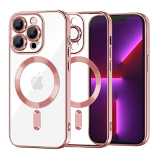 iPhone 13 Pro - Luxury Crystal MagSafe tok - Techsuit - rózsaszín