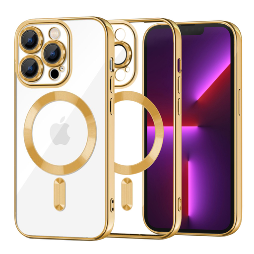 iPhone 13 Pro Techsuit - Luxus Kristály MagSafe - Arany tok iPhone 13 Pro Techsuit - Luxus Kristály MagSafe - Arany tok