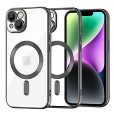 iPhone 14 - Techsuit - Luxus Kristály MagSafe - Fekete tok