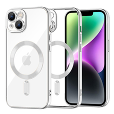 iPhone 14 - Techsuit - Luxus Kristály MagSafe - Ezüst tok