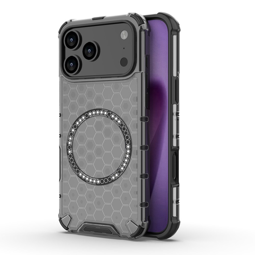 iPhone 17 Pro Max - Techsuit - HoneyComb Shield MagSafe - Fekete. tok iPhone 17 Pro Max - Techsuit - HoneyComb Shield MagSafe - Fekete. tok