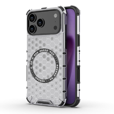 iPhone 17 Pro Max MagSafe Techsuit - HoneyComb Shield - fehér tok