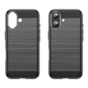 iPhone 17 - Techsuit - Karbonszálas Szilikon - Fekete. tok - 1. kép