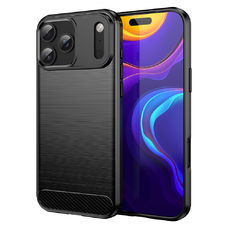 iPhone 17 Pro Max tok - Techsuit - Carbon Silicone - Fekete.