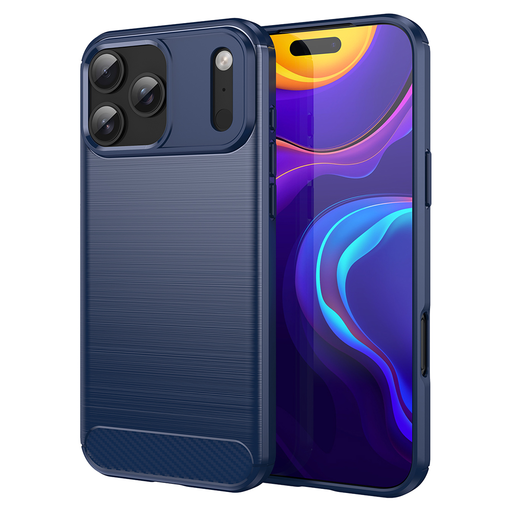 iPhone 17 Pro Max - Techsuit - Karbon Szilikon - Kék tok iPhone 17 Pro Max - Techsuit - Karbon Szilikon - Kék tok