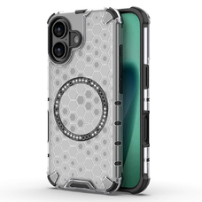 iPhone 17 MagSafe - Techsuit - HoneyComb Shield - Fehér tok