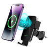 Wozinsky WEDZ-3Y8S clamp car holder with 15W inductive charger for phone on the air vent - black - 0. kép